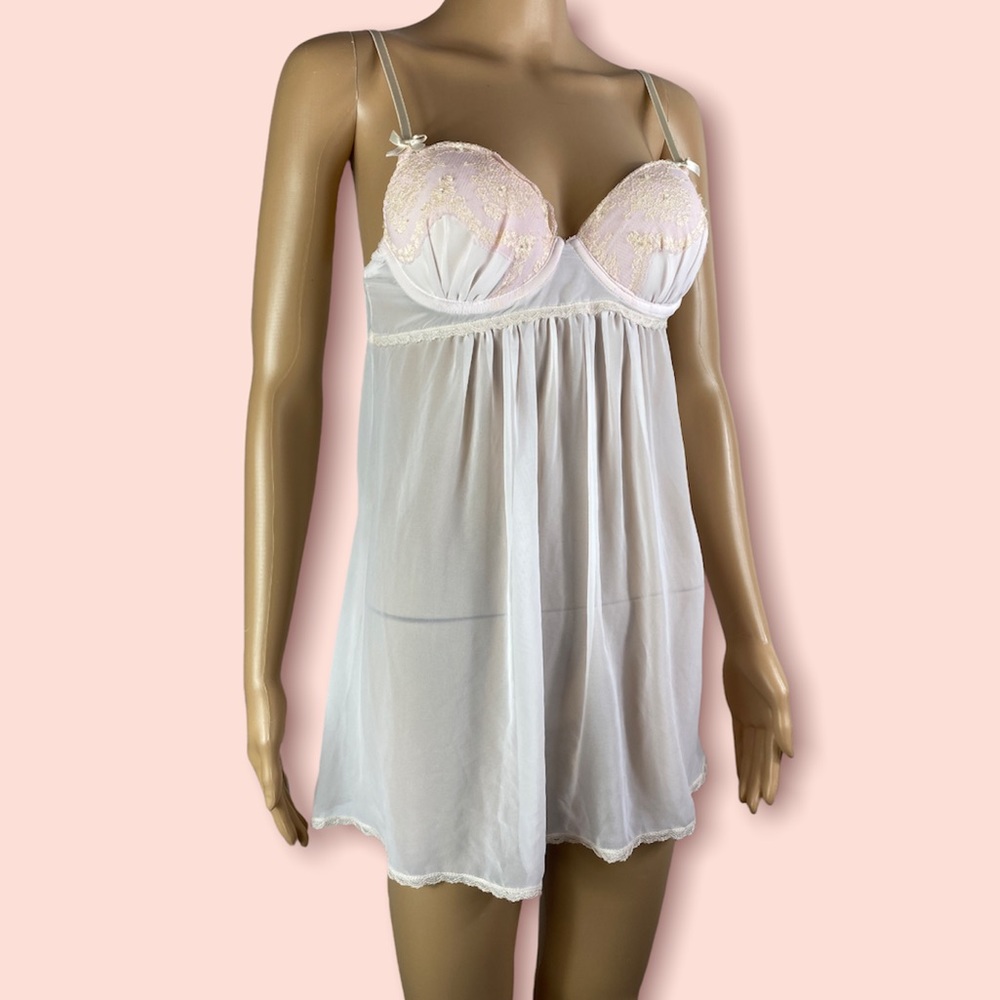 linea donatello pale pink babydoll nightie  size small
